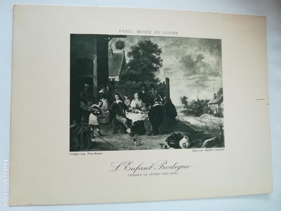 Arte: LAMINA SERIGRAFIA. 23 X 17CM. A&Ntilde;OS 20. MUSEE DU LOUVRE. L'ENFANT PRODIGUE. TENIERS LE JEUNE