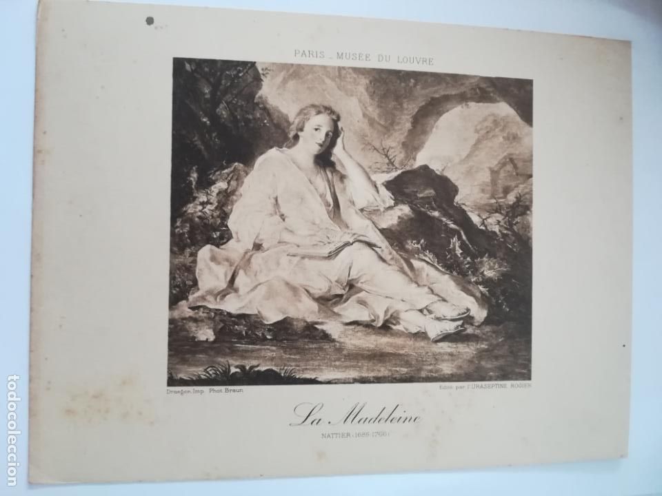 Arte: LAMINA SERIGRAFIA. 23 X 17CM. A&Ntilde;OS 20. MUSEE DU LOUVRE. LA MADELEINE
