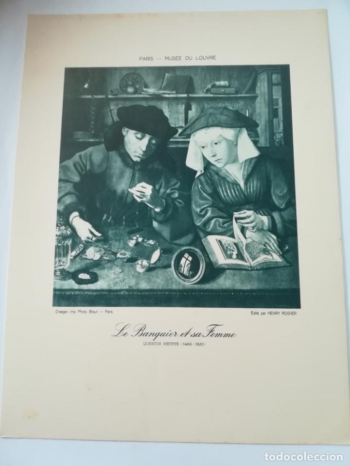 Arte: LAMINA SERIGRAFIA. 23 X 17CM. A&Ntilde;OS 20. MUSEE DU LOUVRE. LE BANQUIER ET SA FEMME