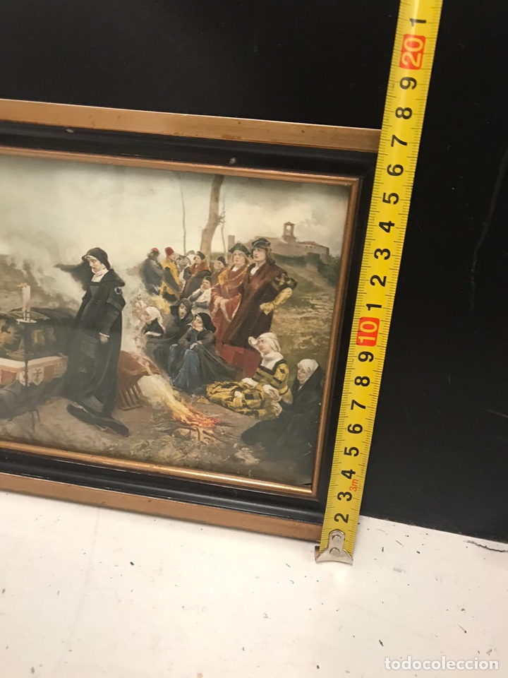 Arte: Antiguo cuadro lamina de &eacute;poca - Foto 3