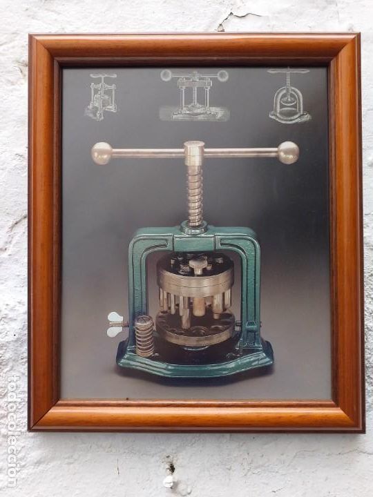 Arte: Instrumental m&eacute;dico antiguo lamina enmarcada 37x31 cm