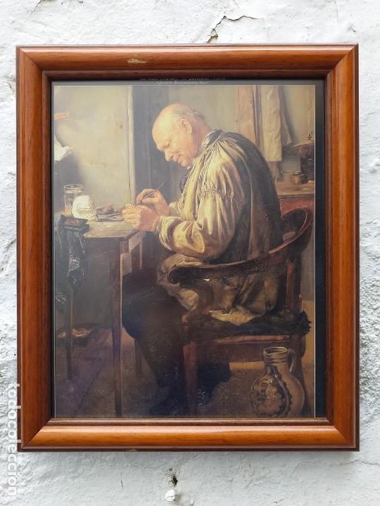 Arte: Instrumental m&eacute;dico antiguo lamina enmarcada 37x31 cm