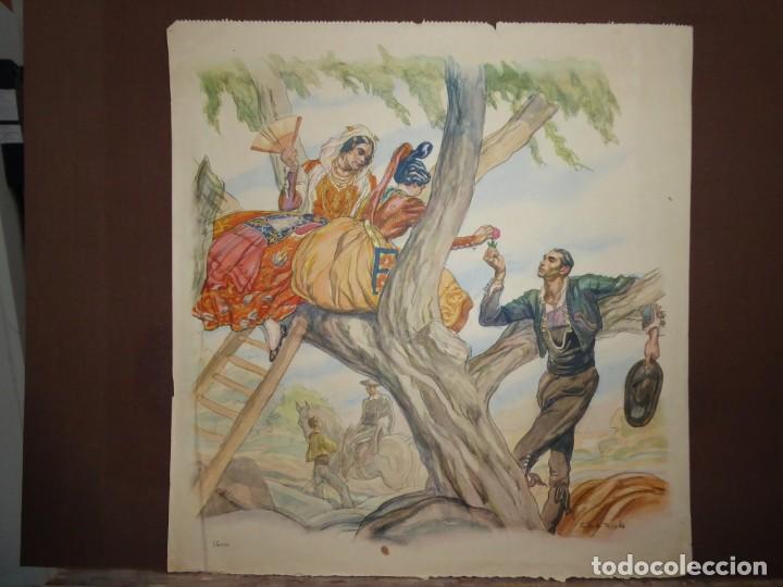 Arte: Litografia de Carlos S&aacute;enz de Tejada &rdquo; Charros&rdquo; - Foto 1