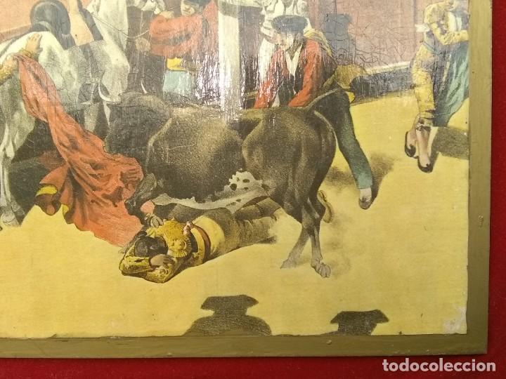 Arte: Escenas toreros. Cogida tarde de toros. - Foto 3