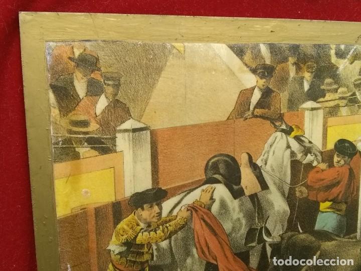 Arte: Escenas toreros. Cogida tarde de toros. - Foto 4