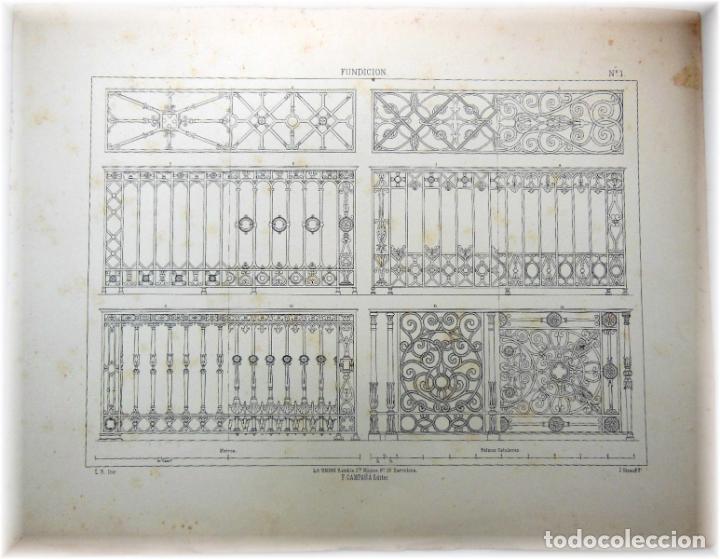 Art: FUNDICI&Oacute;N, N&ordm;1. RIGALT L (Inv), GUIRAULD J (Lito) 1857. Lit Uni&oacute;n F Campa&ntilde;a