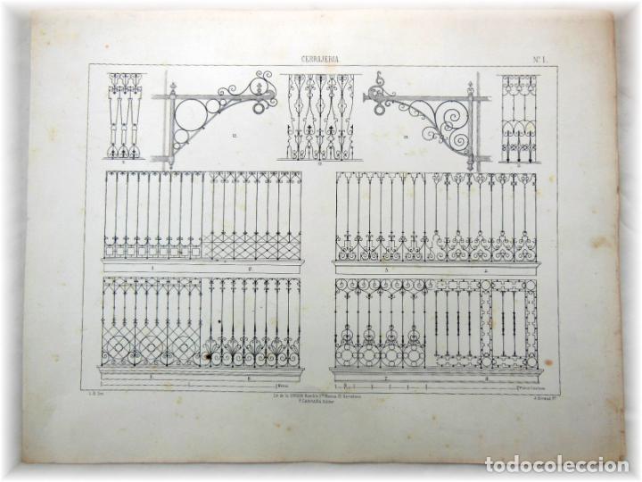 Art: CERRAJERIA, N&ordm;1. RIGALT L (Inv), GUIRAUD J (Lito) 1857. Lit Uni&oacute;n F Campa&ntilde;a