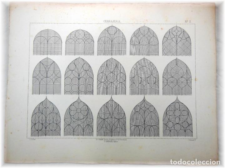 Art: CERRAJERIA, N&ordm;11. RIGALT L (Inv), GUIRAUD J (Lito) 1857. Lit Uni&oacute;n F Campa&ntilde;a