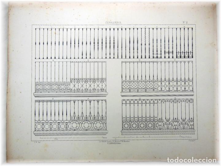 Art: CERRAJERIA, N&ordm;2. RIGALT L (Inv), GUIRAUD J (Lito) 1857. Lit Uni&oacute;n F Campa&ntilde;a