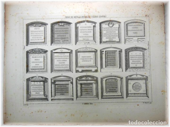 Art: OBRAS EN METALES, M&Aacute;RMOLES Y PIEDRAS COMUNES. N&ordm;2. RIGALT L (Inv), BUXO E (G&ordm;) 1857. Ed F Campa&ntilde;a
