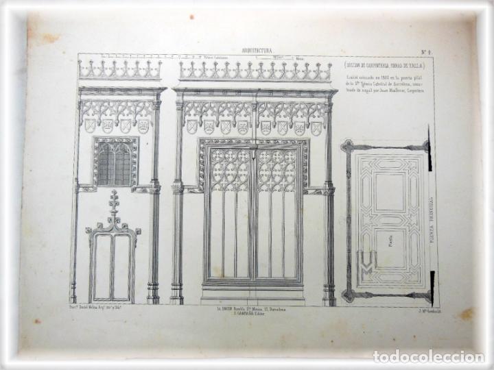 Art: ARQUITECTURA. N&ordm; 4. Francisco Daniel Molina (Inv), GOMBAU JM (Lit) 1857. Lit, Ed F Campa&ntilde;a