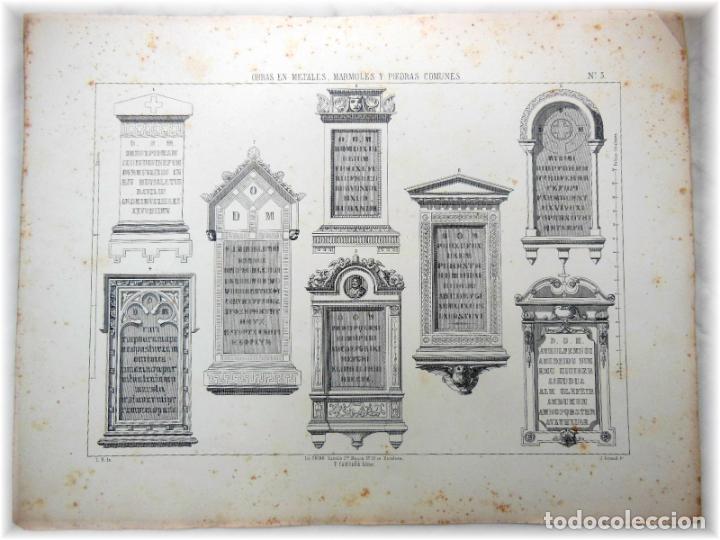 Art: OBRAS EN METALES, M&Aacute;RMOLES Y PIEDRAS COMUNES, 3. RIGALT L (Inv), GUIRAUD (Lit)) 1857. Lit,F Campa&ntilde;a