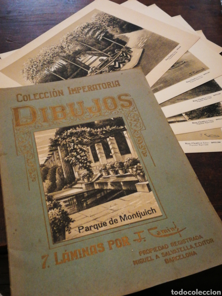 Art: COLECCI&Oacute;N IMPERATORIA DIBUJOS- PARQUE MONTJUICH, BARCELONA. 7 L&Aacute;MINAS (J.CAMINS). SALVATELLA ED.