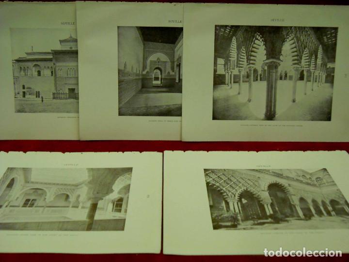 Art: Lote 5 fotos Alcazar Sevilla MOORISH REMAINS IN SPAIN 1906
