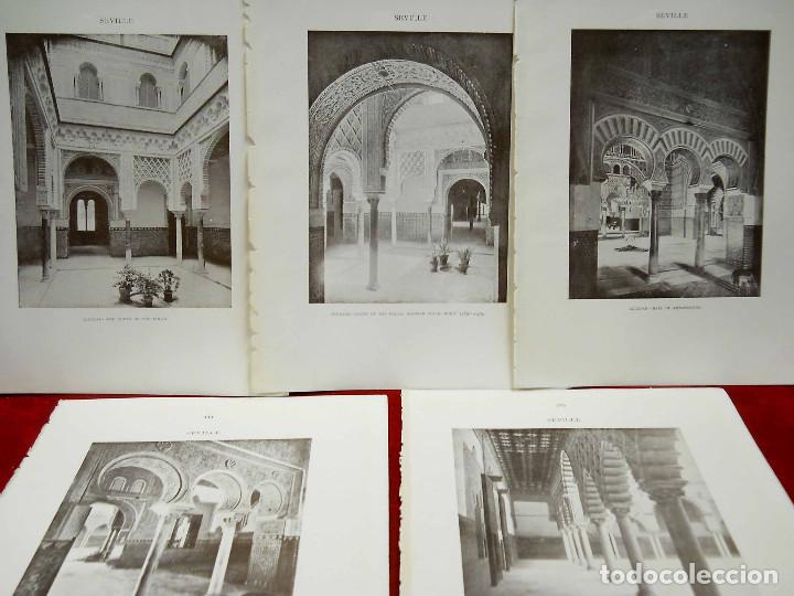 Art: Lote 5 fotos Alcazar Sevilla MOORISH REMAINS IN SPAIN CALVERT