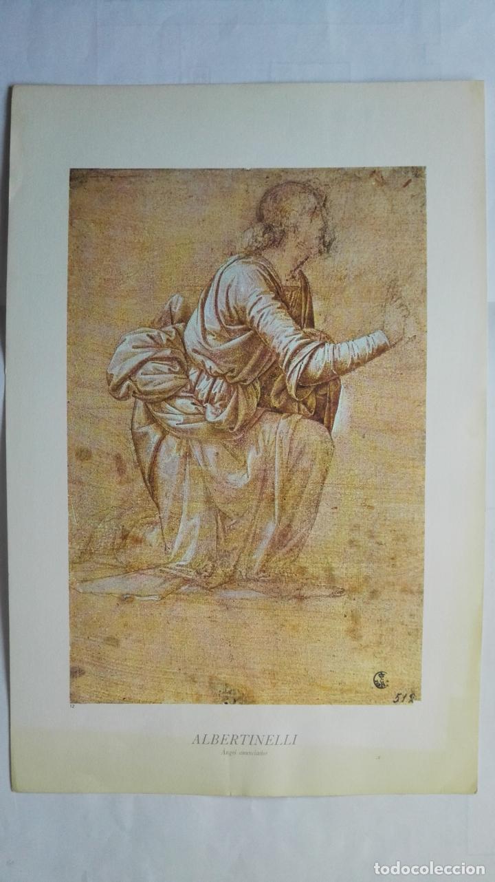 Art: LAMINA N&ordm; 12, ALBERTINELLI, ANGEL ANUNCIADOR, MEDIDAS 34,5 X 23 CM