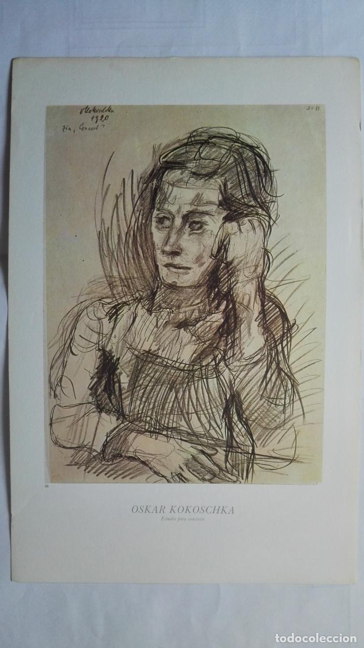 Art: LAMINA N&ordm; 50, OSKAR KOKOSCHKA, MEDIDAS 34,5 X 23 CM