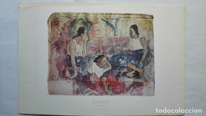 Art: LAMINA N&ordm; 74, GAUGUIN - CUATRO TAHITIANAS, MEDIDAS 34,5 X 23 CM