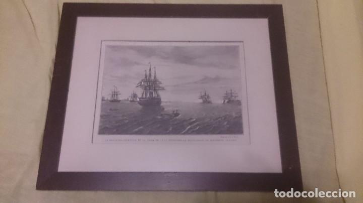 Art: LA ESCUADRA ESPA&Ntilde;OLA EN LA RADA DE CADIZ LAMINA 40x30ctms