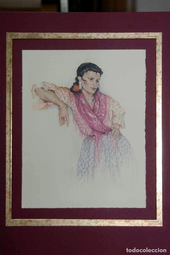 Arte: La Gitanella de Edouard Chimot Plancha a color - Foto 1