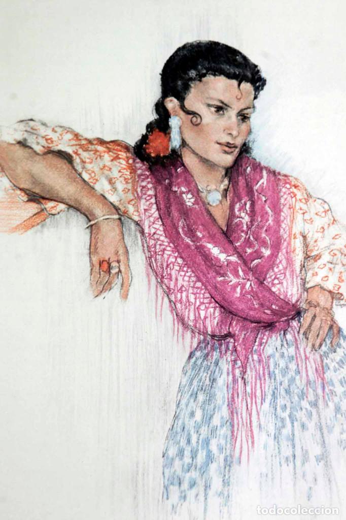Arte: La Gitanella de Edouard Chimot Plancha a color - Foto 2