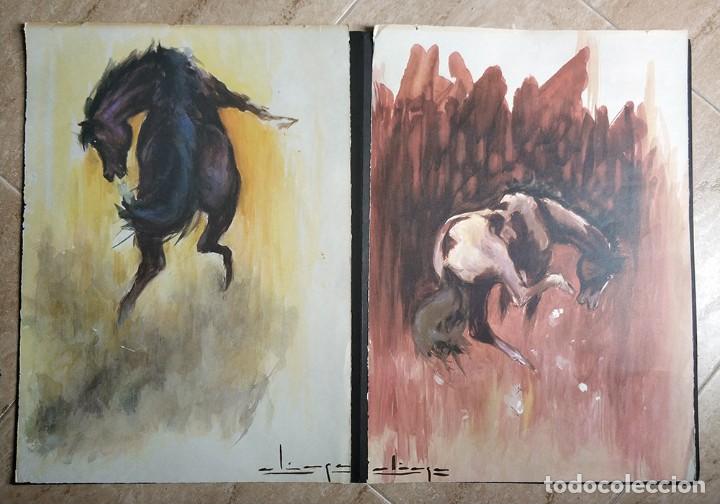 Arte: Dos Laminas de Aliaga Caballo - Caballos - Foto 1