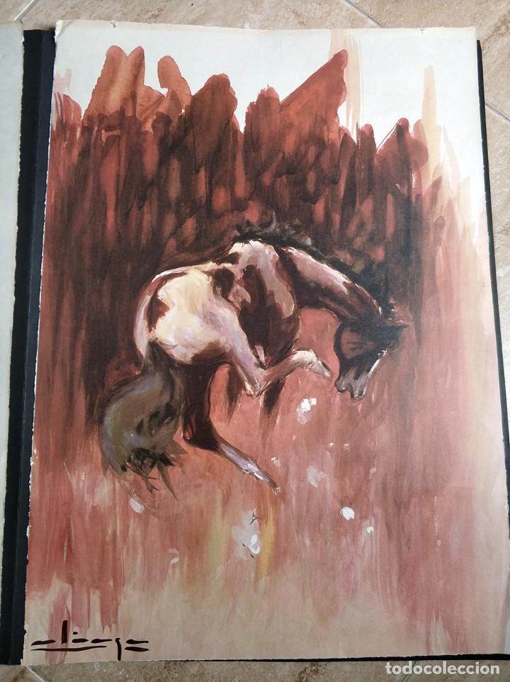 Arte: Dos Laminas de Aliaga Caballo - Caballos - Foto 3