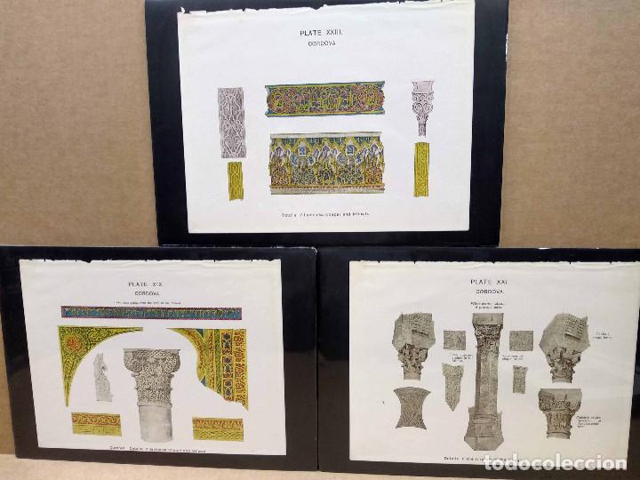 Arte: Cordoba 3 plates color 1906 MOORISH REMAINS IN SPAIN