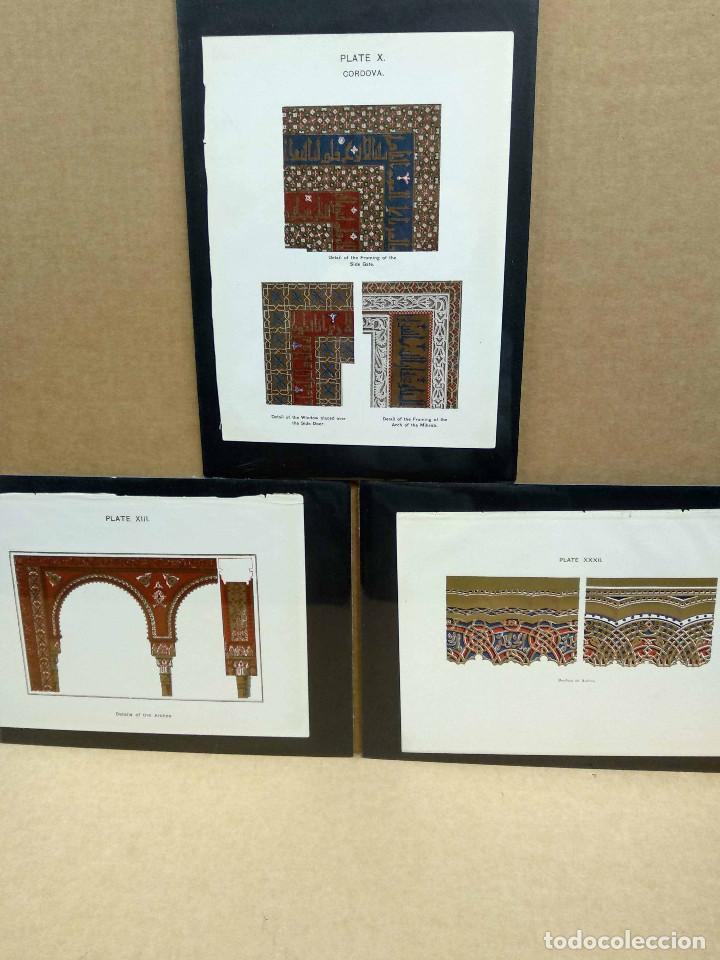 Arte: Cordoba 3 plates color 1906 MOORISH REMAINS IN SPAIN