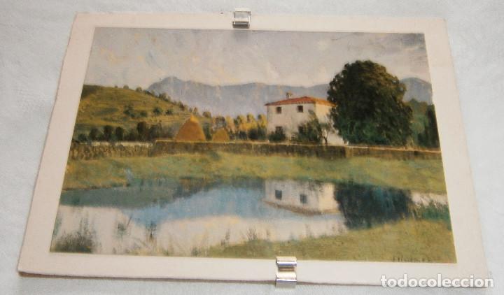 Arte: lamina con paisaje en madera - Foto 1