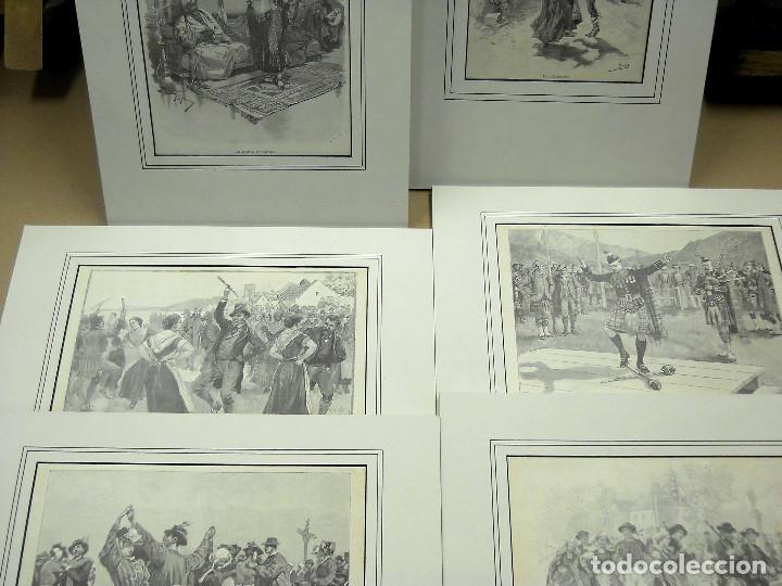 Art: Las danzas nacionales Illustration Noel 1894 6 montajes passepartout
