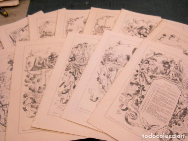 Arte: 12 hojas grabadas Almanaque The Art Journal 1853