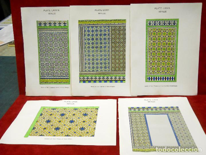 Arte: Lote 5 plates MOORISH REMAINS IN SPAIN CALVERT 1906