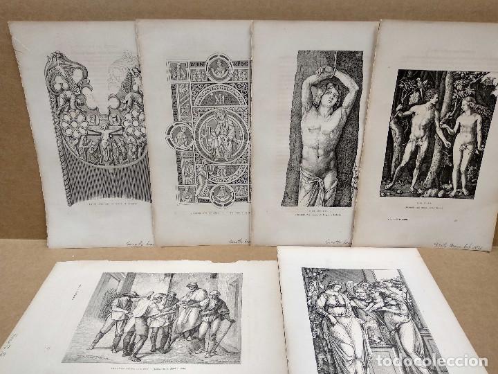 Arte: Lote 7 planchas religiosas Gazette beaux arts 1876
