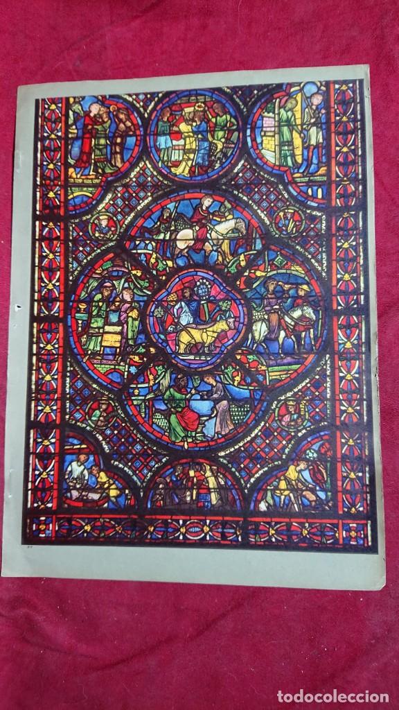 Art: LAMINA A COLOR OBRA MAESTRA DE UN VITRAL MEDIEVAL CATEDRAL SIGLO XIII GLEICHNIS VOM VERLORNEN SOHN