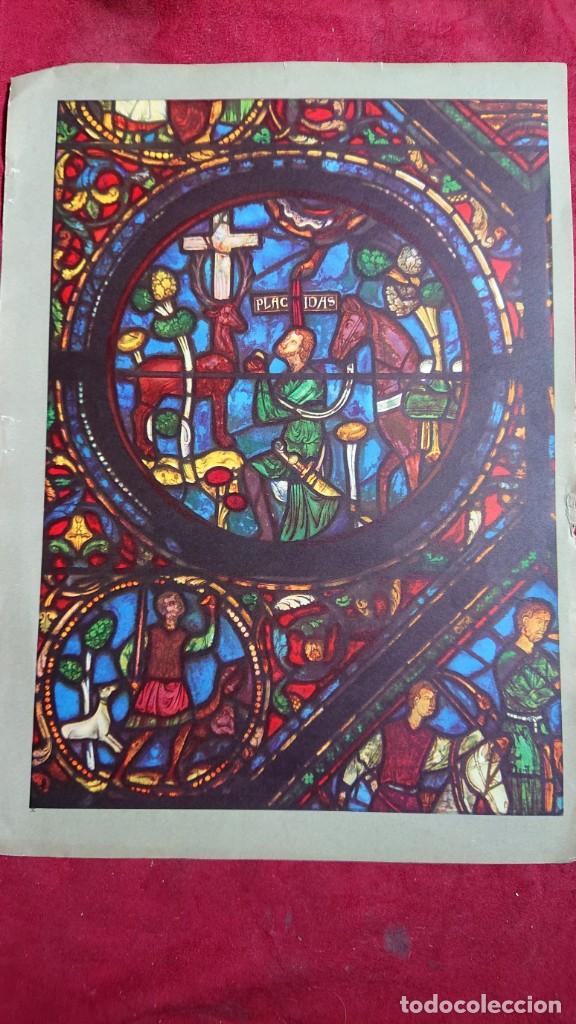 Art: LAMINA A COLOR OBRA MAESTRA DE UN VITRAL MEDIEVAL CATEDRAL SIGLO XIII LEYENDA VISION SAN EUSTAQUIO