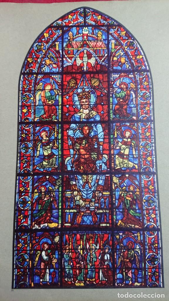 Art: LAMINA A COLOR OBRA MAESTRA DE UN VITRAL MEDIEVAL CATEDRAL NOTRE- DAME LA BELLE VERRIERE
