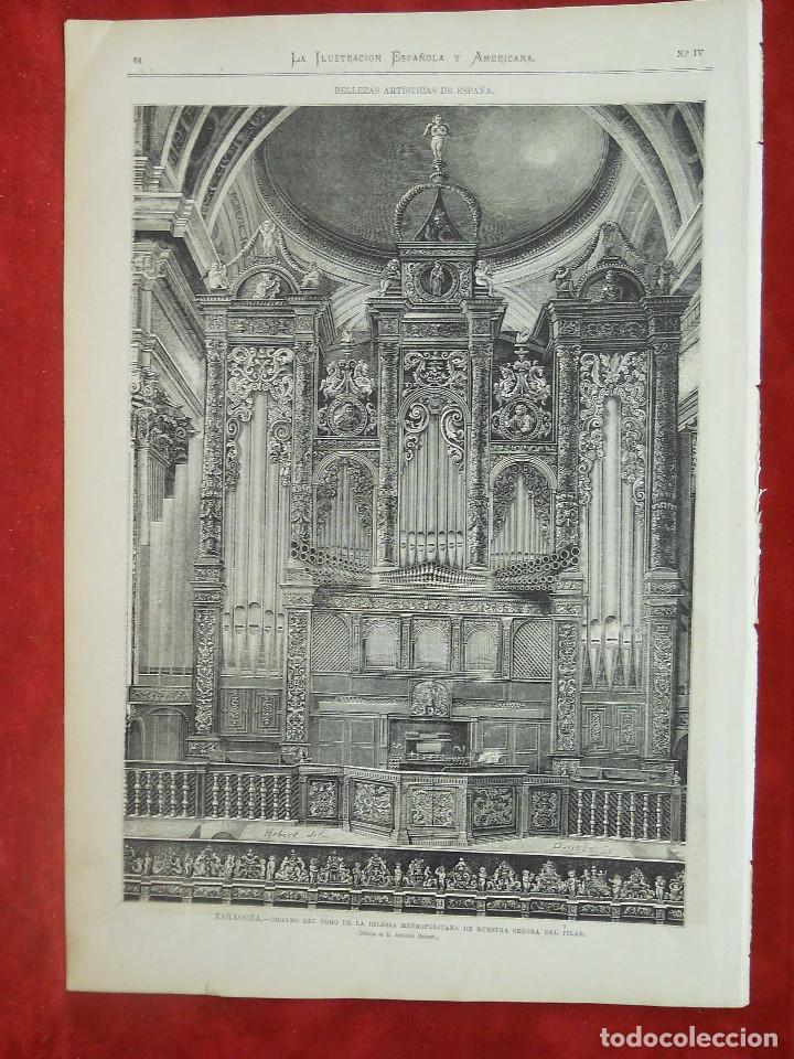 Art: Lote 16 fotos y grabados de Zaragoza antiguas publicaciones