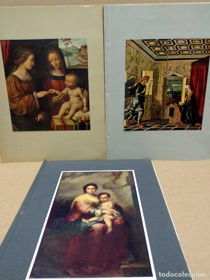 Kunst: 3 planchas a color motivos religiosos de DIE GALERIEN EUROPAS 1905-1915