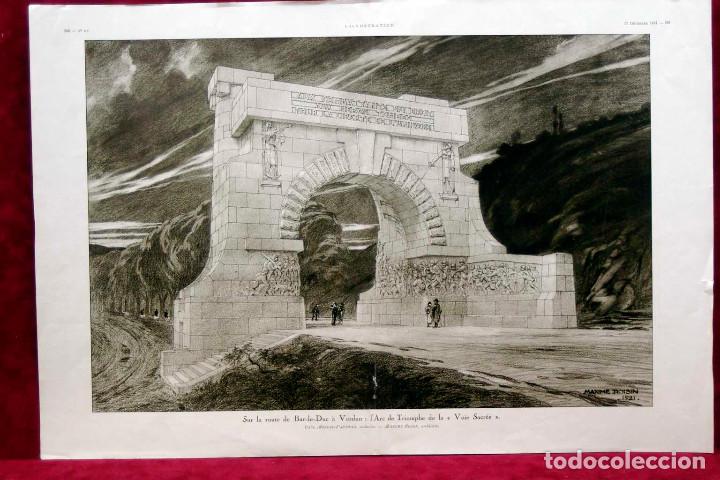 Kunst: Arc de Triomphe de la Voie Sacree , de Paul Moreau, planchas Illustration francaise 1921