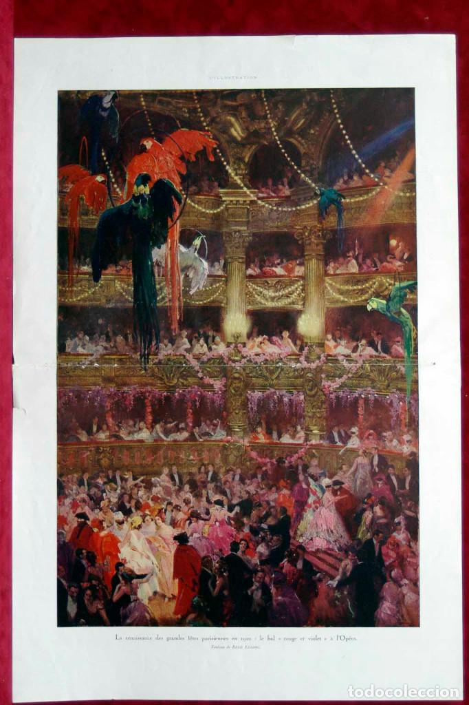 Arte: Le bal a l&acute;Opera , de Rene Lelong, plancha Illustration francaise 1921