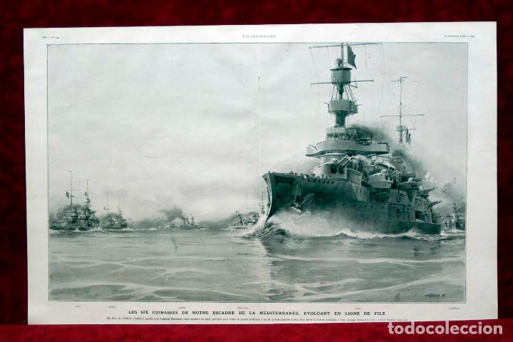 Arte: Cruceros en el Mediterraneo, de albert Sebille plancha Illustration francaise 1908