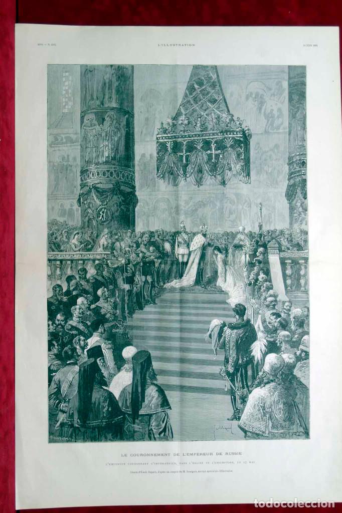 Arte: Le couronnement de l&acute;empereur de Russie , plancha Illustration francaise 1883