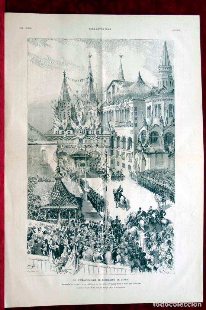 Arte: Le couronnement de l&acute;empereur de Russie , plancha Illustration francaise 1883