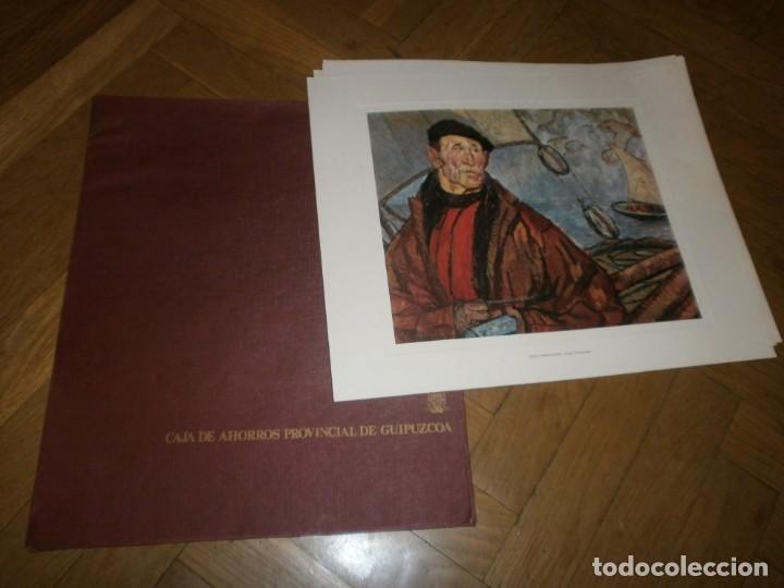 Art: Carpeta Caja ahorros provincial de Guipuzcoa 6 l&aacute;minas pintores vascos medida 38 X 31 cm.