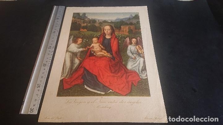Art: ANTIGUA LAMINA - MUSEO DEL PRADO - LA VIEGEN Y EL NI&Ntilde;O ENTRE DOS ANGELES - EDICIO , LEER DESCRIPCION
