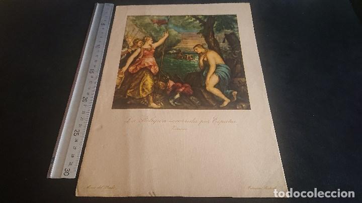 Art: ANTIGUA LAMINA - MUSEO DEL PRADO - LA RELIGION SOCORRIDA POR ESPA&Ntilde;A - EDICIONES B , LEER DESCRIPCION