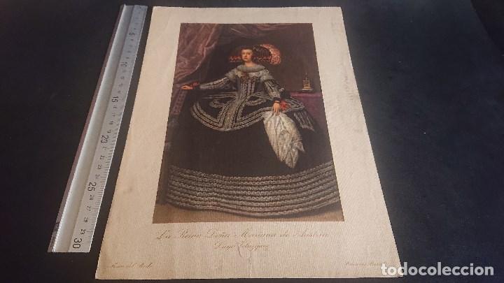 Art: ANTIGUA LAMINA - MUSEO DEL PRADO - LA REINA DO&Ntilde;A MARIANA DE AUSTRIA - EDICIONES B , LEER DESCRIPCION