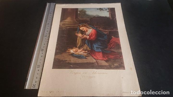 Art: ANTIGUA LAMINA - MUSEO DEL PRADO - VIRGEN EN ADORACION - EDICIONES BARSAL , LEER DESCRIPCION