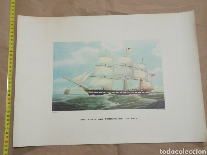 Arte: The clipper ship Yorkshire 1100 tons - Foto 1